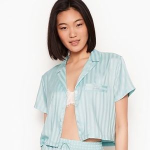 Victoria secret Satin Jaquard Crop PJ Top